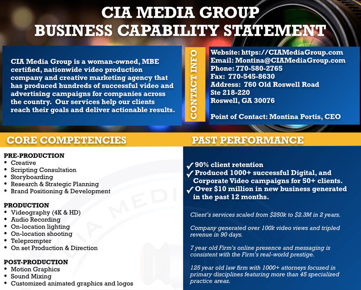 BUSINESS CAPABILITY STATEMENT